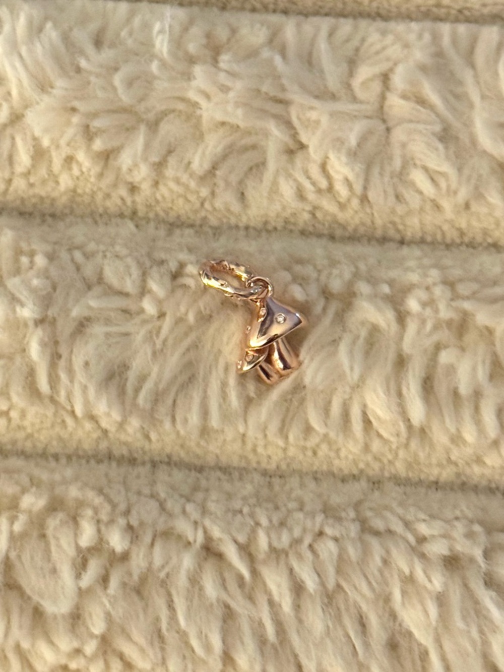 Rose Gold Mushroom Charm Pendant Pandora